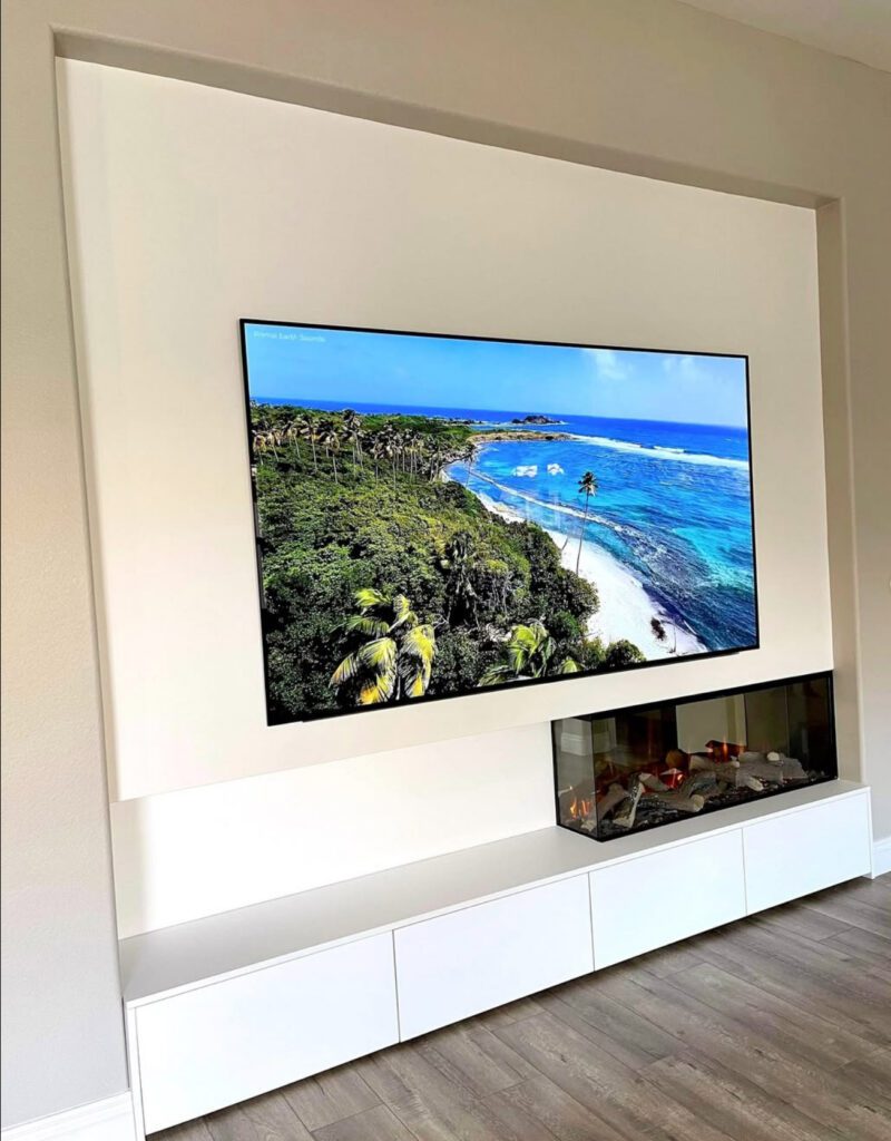 electric fireplace, modern design